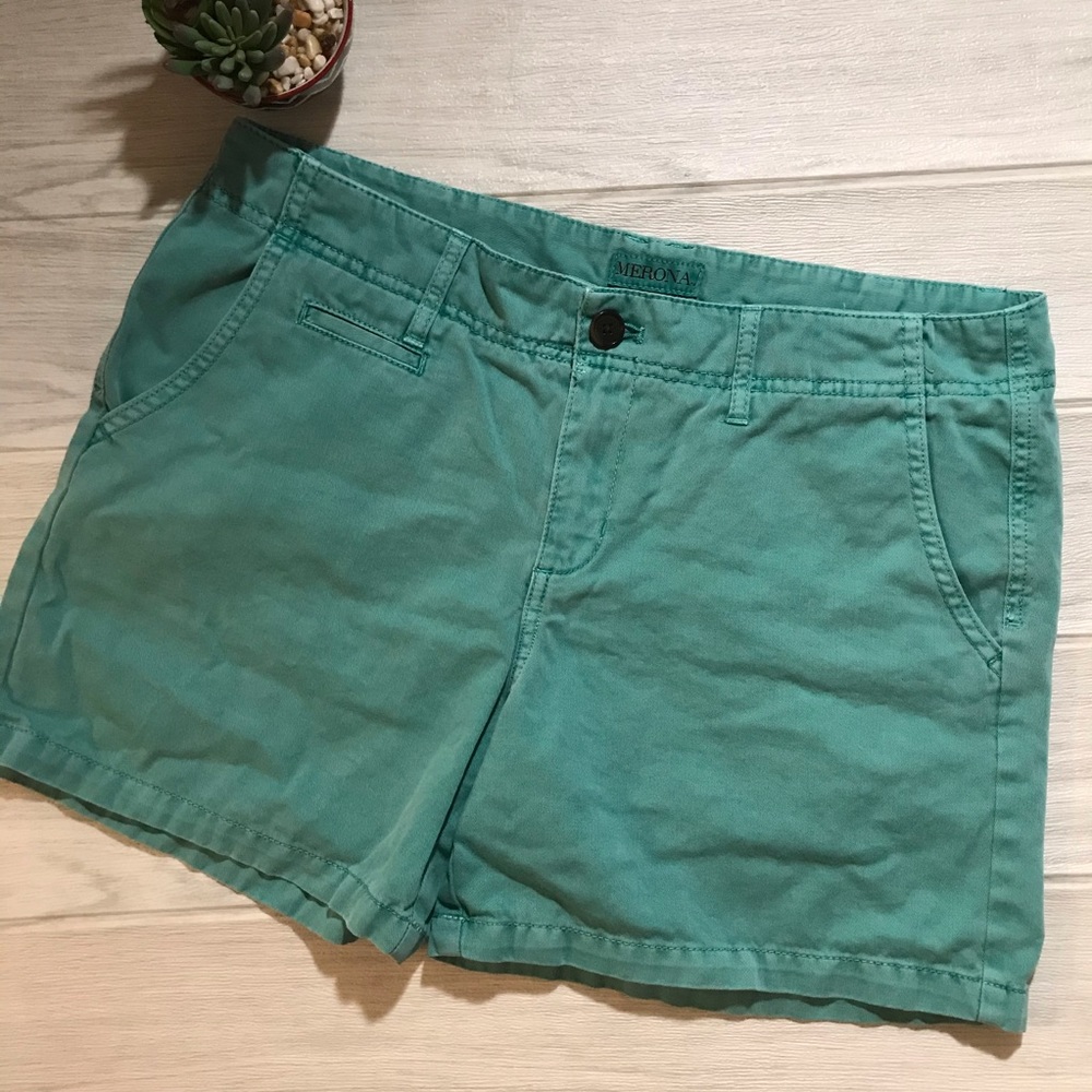 Merona- Faded Wash Green Shorts sz: 10